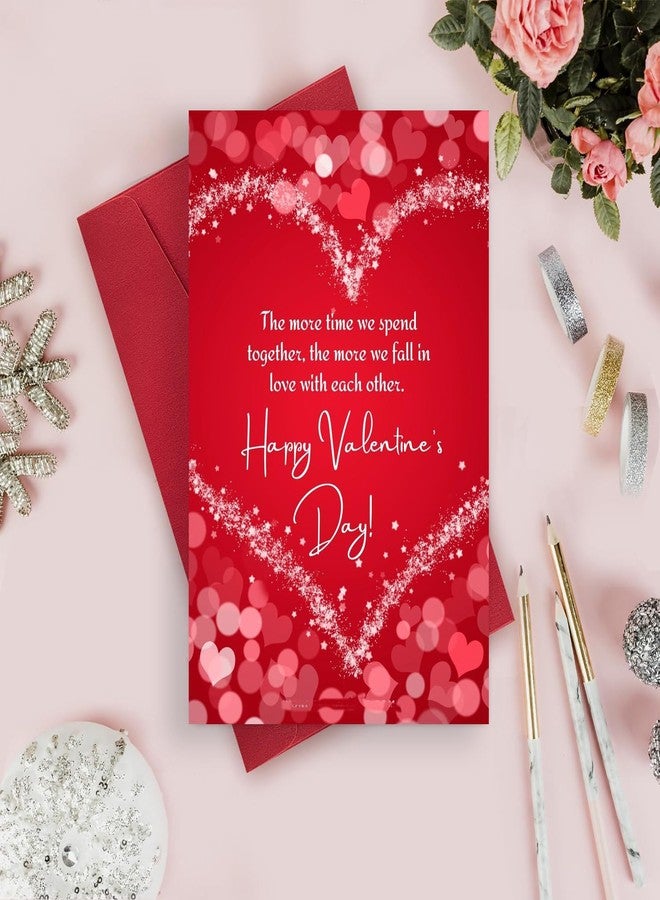 PICKKART Valentine's Day Greeting Card with Red Hearts and Love Quote, 22 x 14 cm (Red) - Image 2